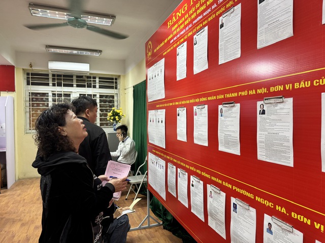 Cử tri Thủ đô phấn khởi tham gia ngày hội bầu cử của toàn dân- Ảnh 16.
