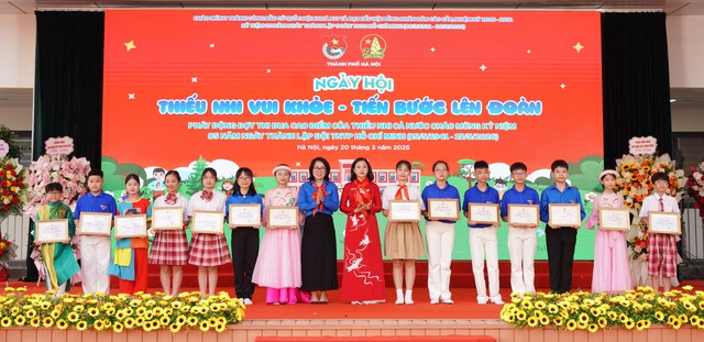 Mô hình điểm Ngày hội 'Thiếu nhi vui khỏe - Tiến bước lên Đoàn'- Ảnh 2. Mô hình điểm Ngày hội 'Thiếu nhi vui khỏe - Tiến bước lên Đoàn'- Ảnh 2.