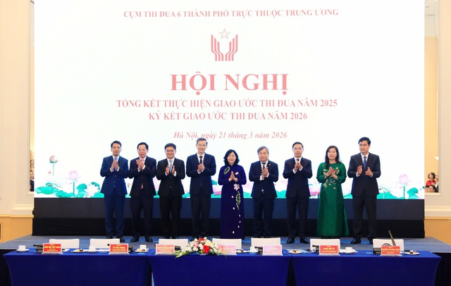 Cụm Thi đua 6 thành phố trực thuộc Trung ương ký giao ước thi đua năm 2026- Ảnh 5.