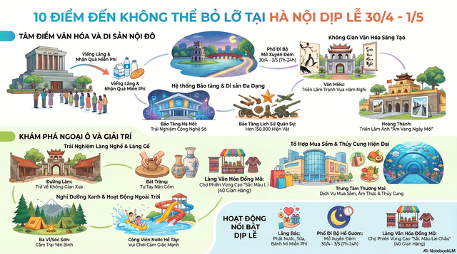 10 điểm đến Hà Nội trọn vẹn nhất dịp lễ 30/4 - 1/5- Ảnh 1.