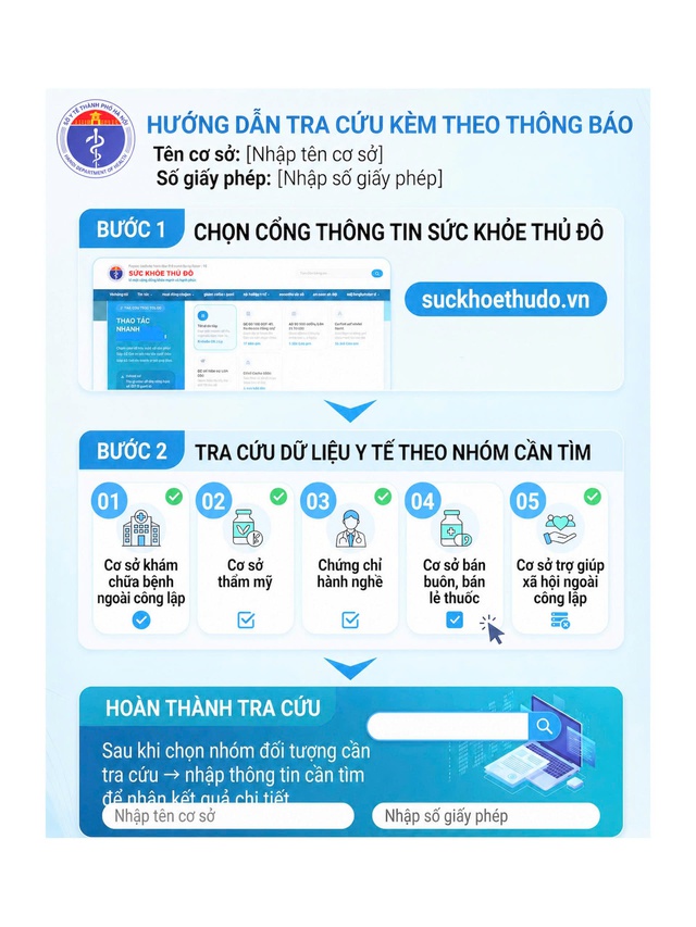 Hướng dẫn tra cứu thông tin hành nghề y tế ngoài công lập- Ảnh 1.
