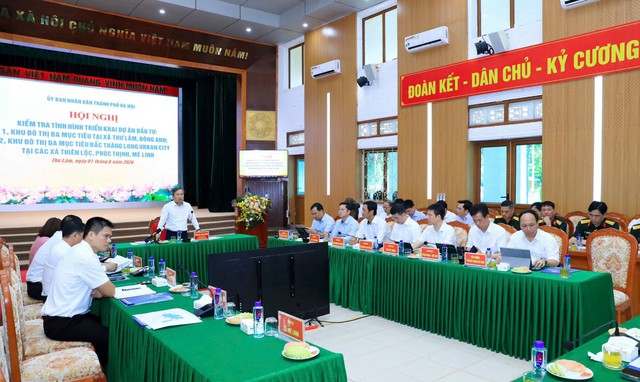 Chủ tịch UBND TP. Hà Nội Vũ Đại Thắng đề nghị đẩy nhanh tiến độ 2 dự án Khu đô thị đa mục tiêu- Ảnh 2.