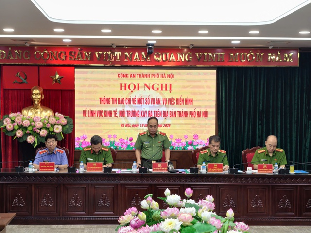 Công an Hà Nội họp báo thông tin về hai vụ án lớn- Ảnh 1.