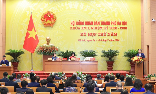 Khai mạc kỳ họp thứ 5, HĐND TP. Hà Nội khóa XVII- Ảnh 1.