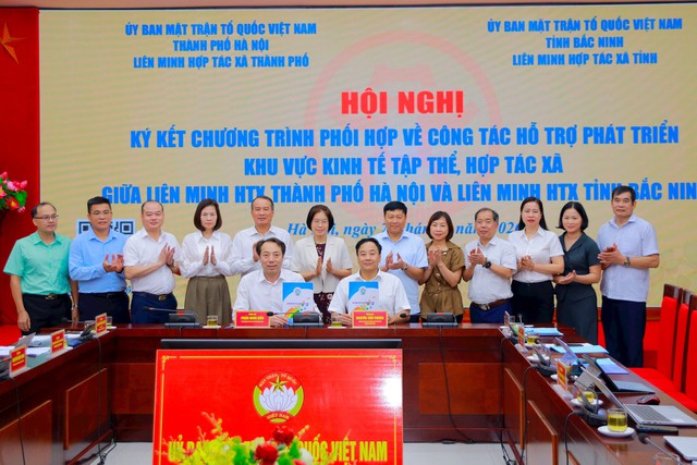 Hà Nội và Bắc Ninh tăng cường liên kết phát triển kinh tế tập thể, hợp tác xã- Ảnh 1.