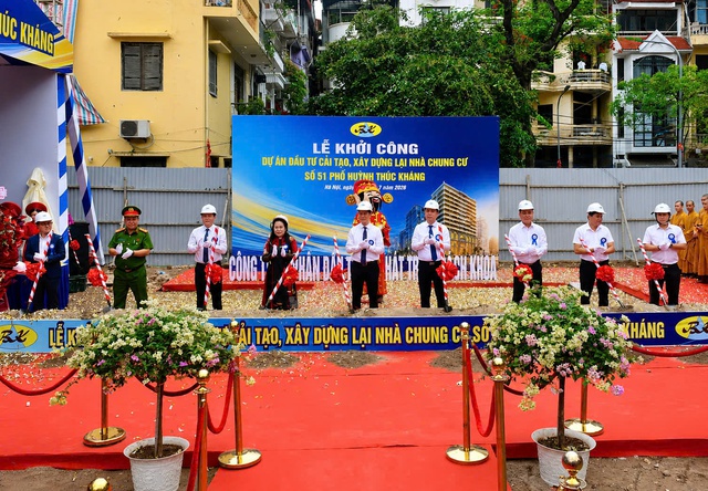 Khởi công cải tạo, xây dựng lại chung cư 51 Huỳnh Thúc Kháng- Ảnh 1. Khởi công cải tạo, xây dựng lại chung cư 51 Huỳnh Thúc Kháng- Ảnh 1.