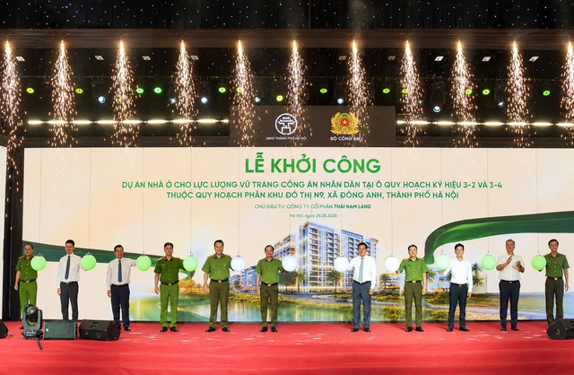 Khởi công dự án nhà ở cho lực lượng công an tại Đông Anh- Ảnh 1.