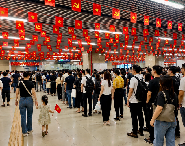 Hà Nội Metro phục vụ miễn phí hơn 190.000 hành khách trong 3 ngày đầu nghỉ lễ- Ảnh 2.