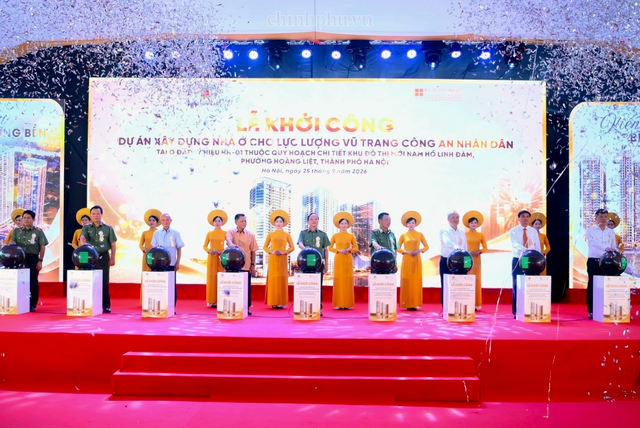 Khởi công dự án nhà ở cho cán bộ, chiến sĩ Công an tại phường Hoàng Liệt- Ảnh 2.