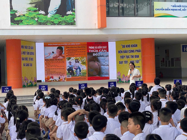 CDC Hà Nội truyền thông phòng, chống thừa cân, béo phì cho học sinh tiểu học- Ảnh 1.