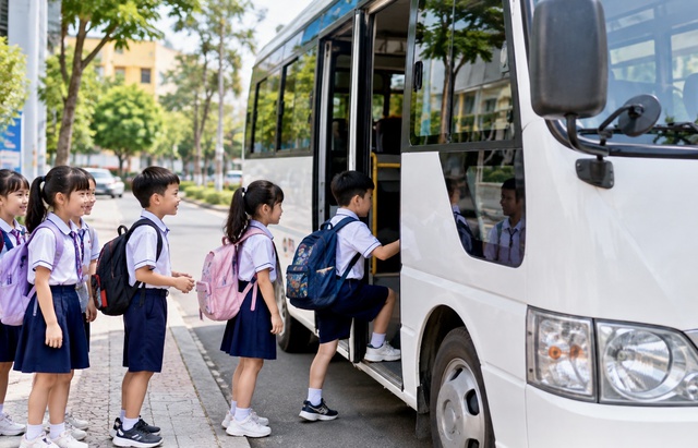 Hà Nội tổng kiểm tra xe đưa, đón học sinh, xử lý nghiêm vi phạm- Ảnh 1.