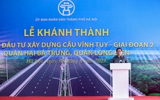 Thủ tướng Phạm Minh Chính dự lễ khánh thành cầu Vĩnh Tuy giai đoạn 2