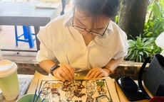 Thế hệ trẻ trải nghiệm nghệ thuật l&#224;m tranh d&#226;n gian