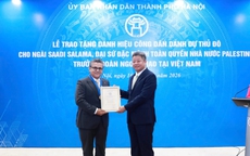 Hà Nội trao danh hiệu Công dân danh dự cho Đại sứ Palestine Saadi Salama