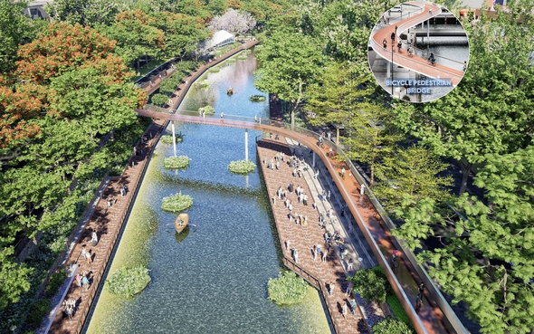 Amazing Perspective of the Project: Park along the To Lich River
