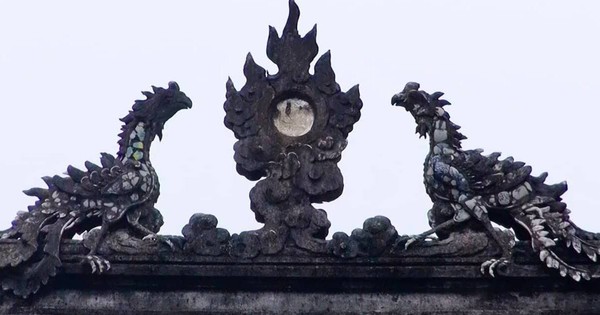 Two dragons face sun Lưỡng long chầu nhật  by Hoa văn Đại Việt vietnam   Họa tiết Họa tiết vải Hoa