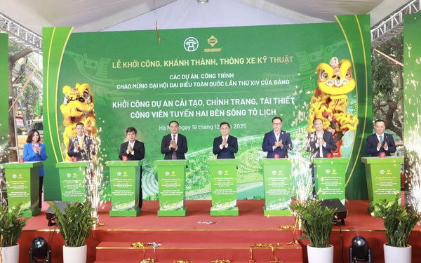 Khởi công Dự án Cải tạo, chỉnh trang, tái thiết công viên tuyến hai bên sông Tô Lịch