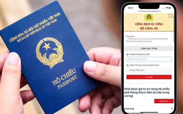Hướng dẫn công dân thực hiện thủ tục 'Cấp hộ chiếu phổ thông ở trong nước (thực hiện tại cấp tỉnh)' trực tuyến