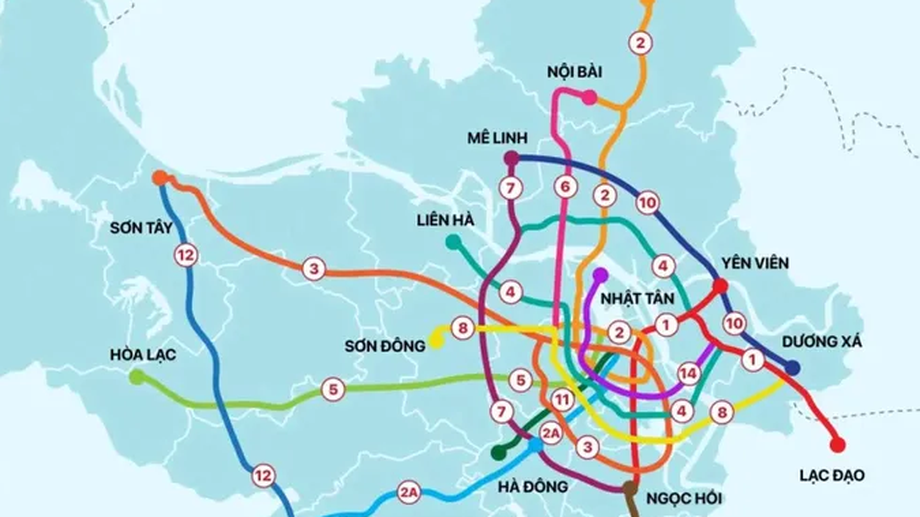 Ha Noi to build 14 urban railway lines