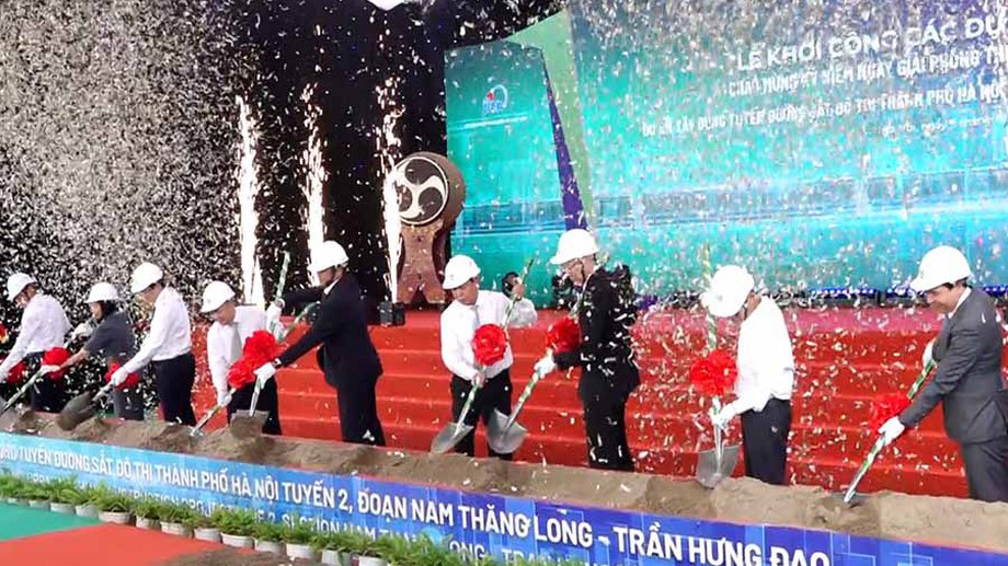Ha Noi breaks ground on Nam Thang Long–Tran Hung Dao metro Line 