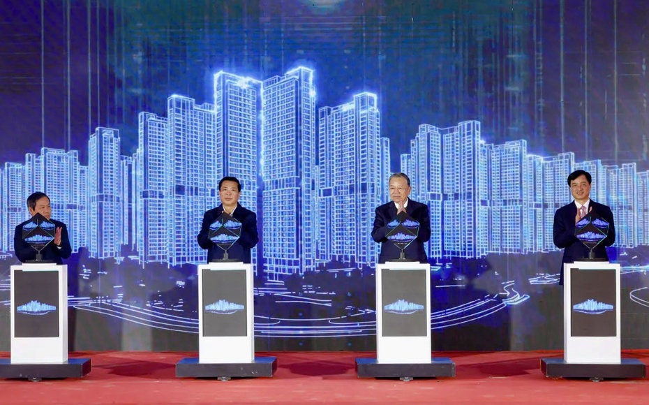 Tổng Bí thư Tô Lâm dự lễ khởi công dự án Khu đô thị đa mục tiêu Bắc Thăng Long Urban City
