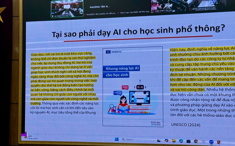 Định hình năng lực công nghệ và tư duy làm chủ AI cho học sinh Thủ đô